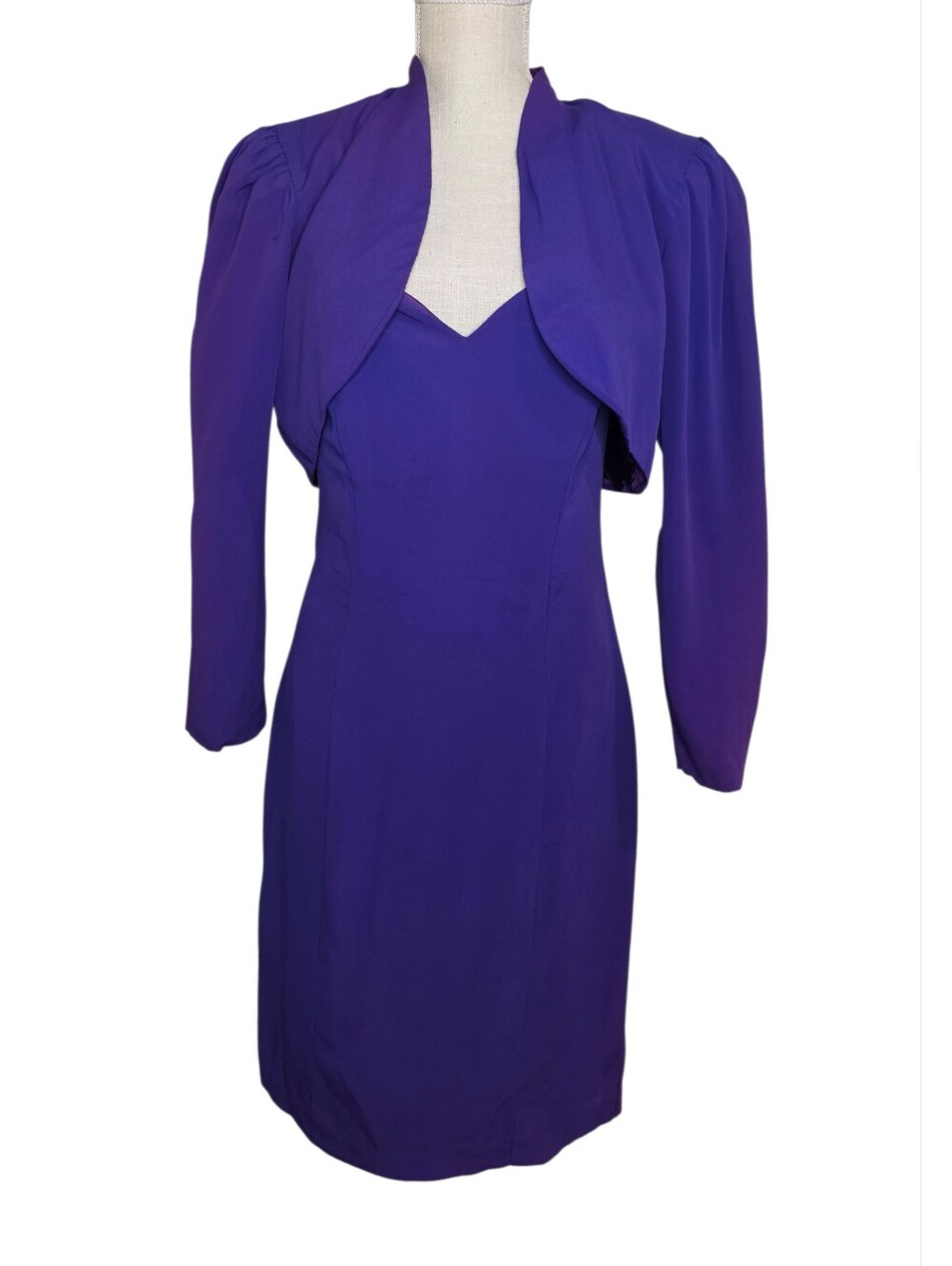 Vintage Karen Lucas for Niki Union Made Purple Dress & Bolerro